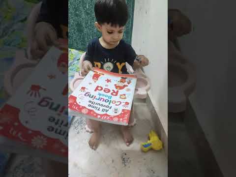 saiansh my baby is doing colouring