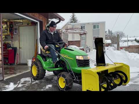 John Deere Lawn Tractor with Snowblower How to Install Attachments Manual PTO 100 Series