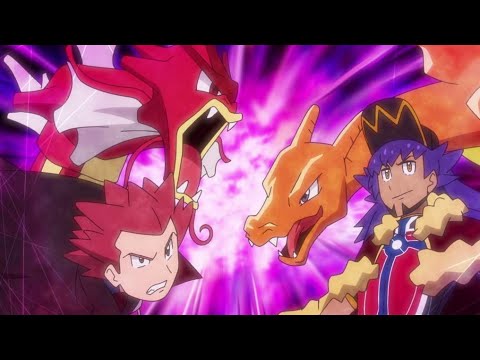 Leon (Gigantamax Charizard) Vs Lance (Dynamax Gyarados) Full Battle (English Dub)