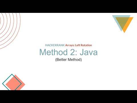 Arrays Left Rotation Hackerrank Solution Java Version 2