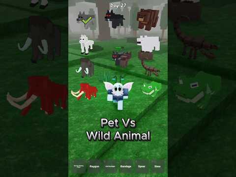 Pet Vs Wild Animal 🐺 99 nights in the forest #99nightsintheforest #99nights #roblox