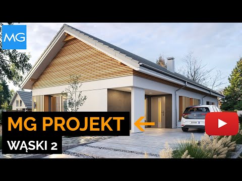 Projekt domu Wąski 2 MG Projekt - 123,72 m2 - koszt budowy 193 tys. zł