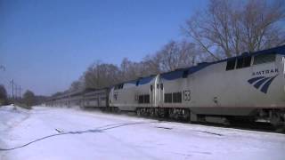 preview picture of video 'California Zephyr at Agency, Iowa on February 13, 2014'