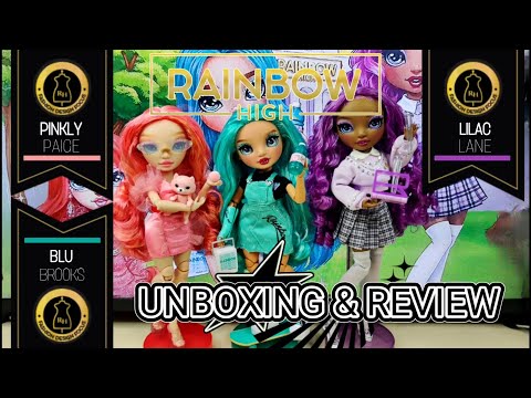 Rainbow High - New Friends - Blu Brooks & Pinkly Paige & Lilac Lane - Unboxing & Review