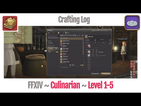 FFXIV Culinarian Crafting Log Level 1-5 - A Realm Reborn