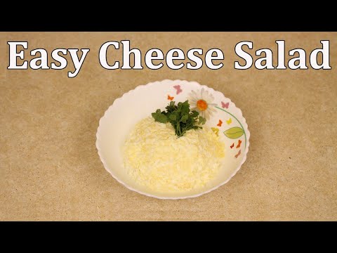 Easy Cheese Salad Recipe. How to Make Quick and Tasty Russian Cheese Salad.