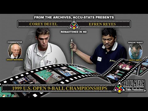 9-Ball - EFREN REYES vs COREY DEUEL - 1999 US Open 9-Ball Championship