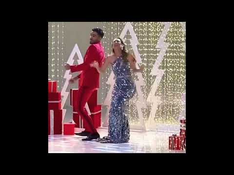 Jacky Bracamontes FALLS in long dress and high heels during a Christmas Show (December 2022)