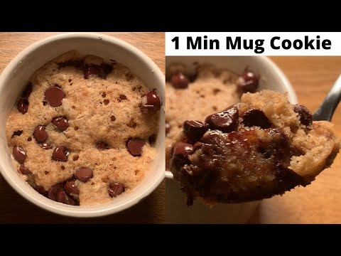 Mug Cookie in 1 Minute 🍪 | Quick Chocolate Chip Mug Cookie ~ Microwave Mug Cookie Recipe: No Egg