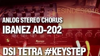 Video thumbnail for IBANEZ AD-202 Analog Delay as STEREO CHORUS // DSI TETRA Analog PolySynth by LESINDES