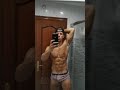 Natural bodybuilder flexing