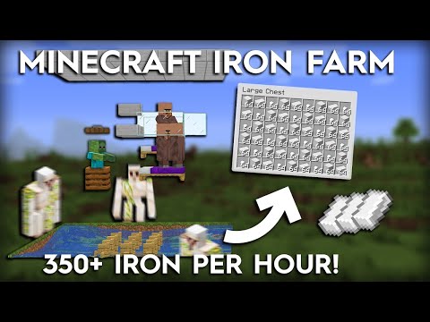 Minecraft Easiest 3 Villager Iron Farm - 350+ Per Hour - 1.16| Itz GamingBoy
