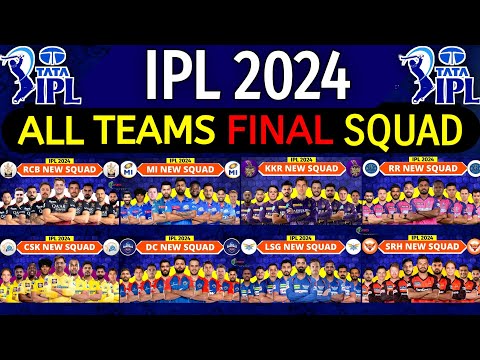 IPL 2024 - All Teams Final Squad | All Teams Final Squad IPL 2024 | IPL 2024 All Team Squad | Part-1