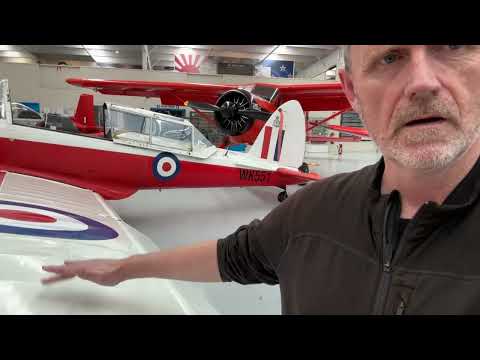 De Havilland Chipmunk RAF trainer pilot walk around