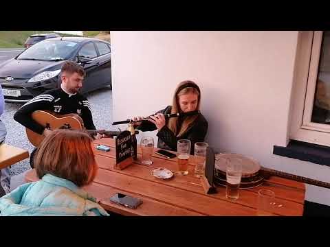 Orlaith McAuliffe(flute) Sean Kelliher (guitar) Fenit, Co Kerry.