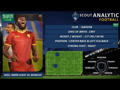 ADEL AMIN AJDA’ AL MAWLID ( CENTER BACK / LEFT FULLBACK ) ( QADSIYA SAUDI ARABIA )