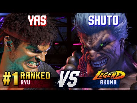 SF6 ▰ YAS (#1 Ranked Ryu) vs SHUTO (Akuma) ▰ High Level Gameplay