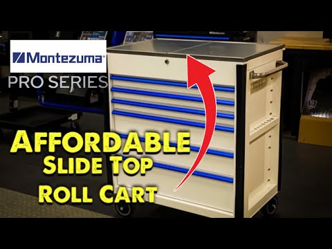 Finally An Affordable Slide Top Roll Cart! Montezuma Pro Slide Top Cart Is Here!