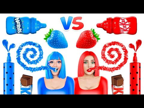 Desafio da Decoração: Vermelho VS Azul | Apenas Uma Cor Bolo de Geleia por RATATA BRILLIANT