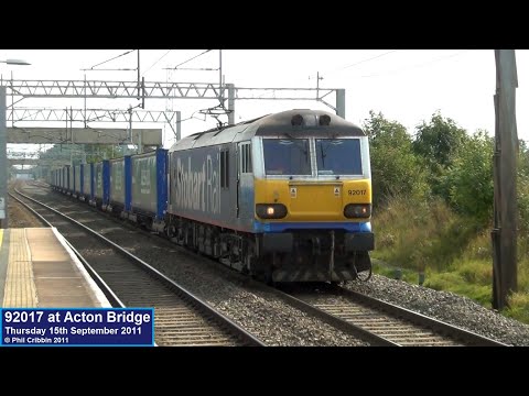 Stobart Rail 92017 at Acton Bridge - 15th September 2011