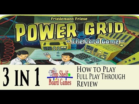 Top Shelf Board Games Review, How to play, play through,  power grid the card game