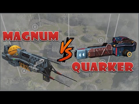Quarker vs Magnum light weapons comparison war robots