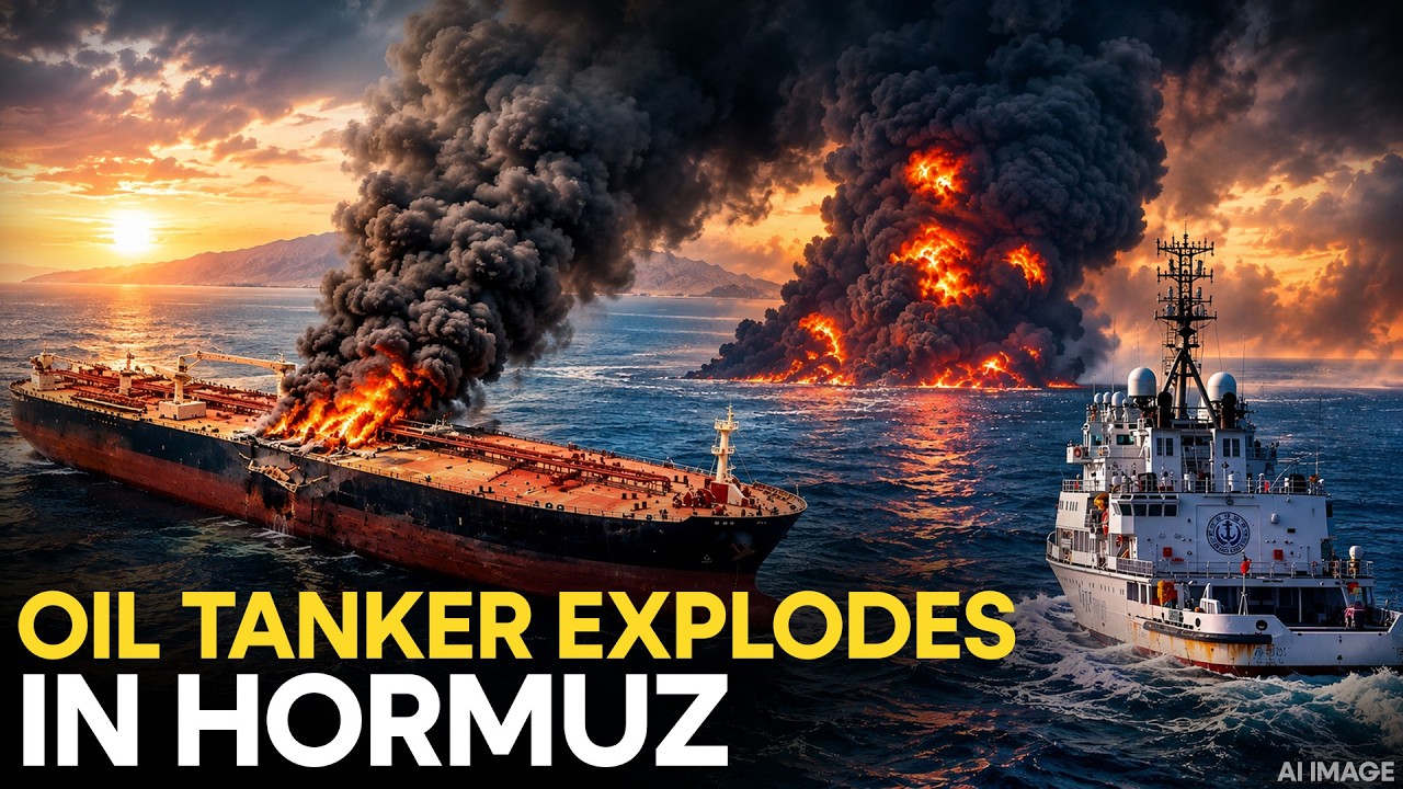 Hormuz Tanker Explosion LIVE: MASSIVE Oil Tanker Explosion in Strait of Hormuz After Mine Collision
