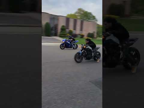 mt-07 vs r6 drag race