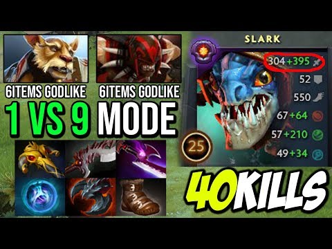 How to Get Insane 40 Kills on Hard Carry Slark with Max Agility Buff Dota 2