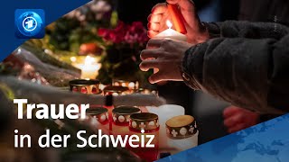 Trauer in der Schweiz: Ermittlungen nach Brand