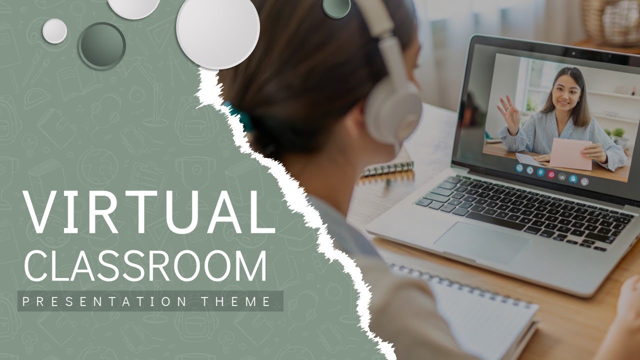 Virtual Classroom Theme Animated PowerPoint Template