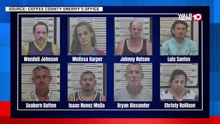 8 arrests made in joint operation in Coffee County
