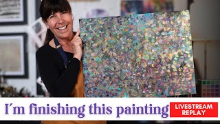 Finishing this Hand Painted Paper - LIVE