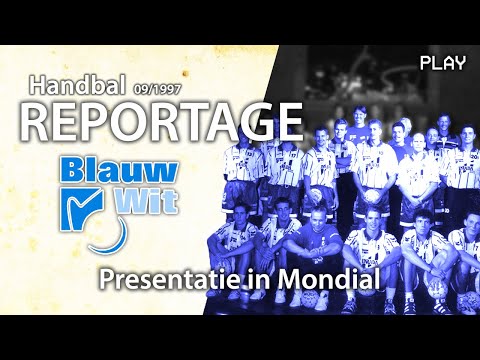 Reportage: presentatie Inrada/Blauw-Wit in uitgaanscentrum Mondial (09/1997)