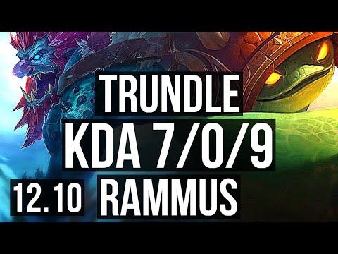TRUNDLE vs RAMMUS (JNG) | 7/0/9, Godlike, Rank 21 | BR Challenger | 12.10