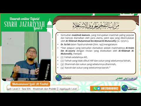 Jazariyyah Level 3 - Sesi 12A - Khatimah dan Praktik