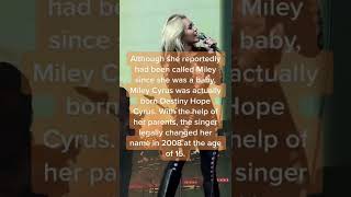 Miley Cyrus Given Name Is ‘Destiny Hope’ #shorts