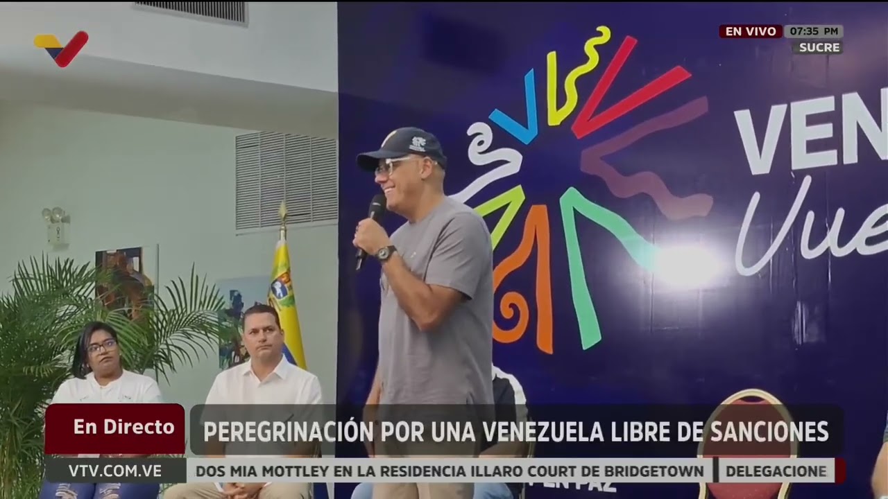 (2/2) Jorge Rodríguez en el estado Sucre, peregrinación contra las sanciones, 27 de abril de 2026