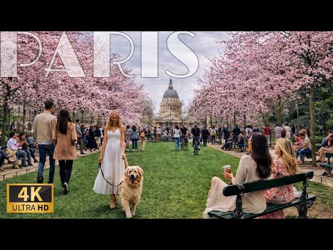[🇫🇷Paris France 4K 120FPS Walking Tour] Spring Walk in Paris ( Latin Quarter )   06/March/2026