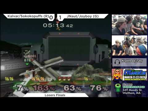 Mass Madness 31 SSBM - Sokokopuffs/Kalvar (Red) vs. JNaut/Joyboy (Green) - Melee Doubles LF