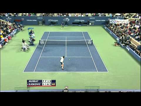 Andy Murray Vs Novak Djokovic US Open 2012 Final Best Point HD