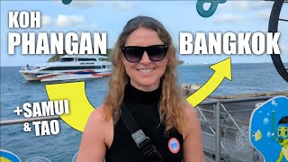 Ferry and Bus from Koh Phangan to Bangkok with stops in Koh Samui and Koh Tao, Thailand