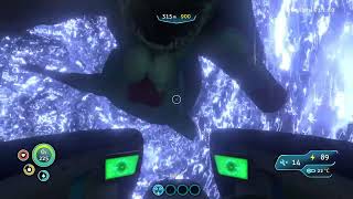 Madman scans a Reaper leviathan in Subnautica