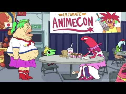 allan and glep at the anime convention s3e7 post credit scene