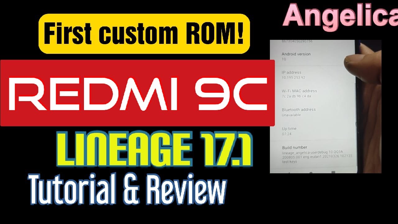 Redmi 9C (angelica) First Custom ROM! (Lineage OS 17 Android 10 )