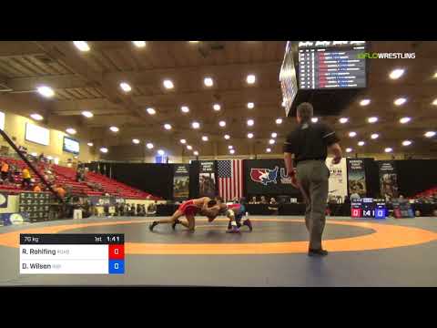 2018 Marine Corps US Open/Senior Men's Freestyle 70 Rnd Of 32 - Russell Rohlfing (Road) Vs. Deondr