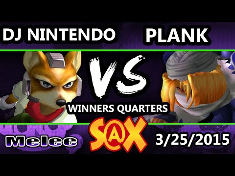 S@X - DJ Nintendo (Fox) Vs. Plank (Sheik) SSBM Winners Quarters - Smash Melee