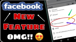 FACEBOOK NEW FEATURE | MOVE TO RECYCLE BIN | MOVE TO ARCHIVE | UNARCHIVE | FACEBOOK POSTS | 2021