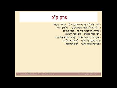 תהילים פרק קכ, Psalm 120 נוסח ספרדי ירושלמי