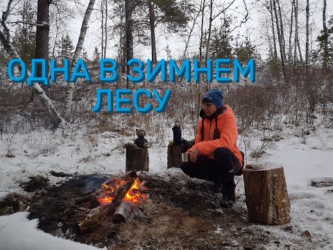 ОДНА в ЗИМНЕМ ЛЕСУ. ЗИМНЯЯ СКАЗКА. ПУРГА в ГОРАХ.